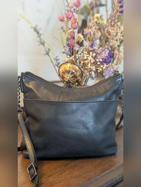 Margot Classic Black Leather Crossbody Bag - Women